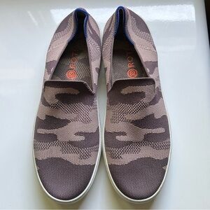 RARE Rothys Retired The Sneaker Taupe Camo Loafers Shoes sneakers 11